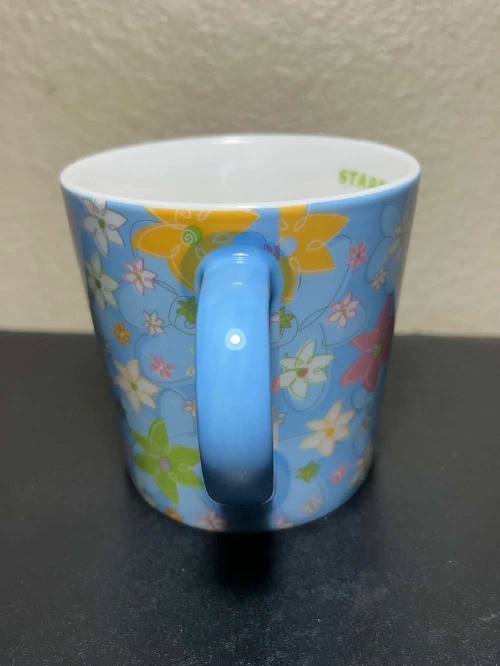Starbucks Blue Floral Pattern Ceramic Mug 2005 Collectible Vintage